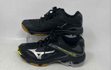 Load image into Gallery viewer, Mizuno Womens Wave Lightning Z3 Black Silver Lace-Up Volleyball Shoes Size 6.5
