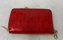 Load image into Gallery viewer, Michael Kors Womens Red Monogram Inner Divider Zip-Around Wristlet Wallet