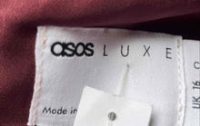 Load image into Gallery viewer, Asos Womens Wine Puff Sleeve Sweetheart Neck Zipper Mini Dress Size 12 With Tag