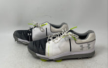Load image into Gallery viewer, Under Armour Womens Tempo Sport White Black Leather Lace-Up Golf Cleats Size 8
