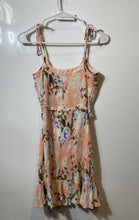 Load image into Gallery viewer, Express Womens Multicolor Floral Ruffle Sleeveless V-Neck Pullover Slip Dress XS