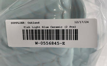Load image into Gallery viewer, 2 Piece Light Blue Home Decorative Collectible Fish Figurine Ceramic