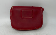 Load image into Gallery viewer, Unbranded Womens Red Leather Embroidered Adjustable Shoulder Strap Crossbody Bag