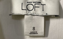 Load image into Gallery viewer, Ann Taylor Womens White Collared Cap Sleeve Button Front Jacket Size 8
