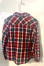 Load image into Gallery viewer, Mossimo Mens Red Plaid Collared Long Sleeve Button-Up Shirt Size Medium