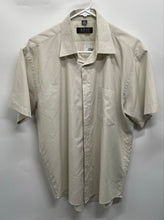 Load image into Gallery viewer, Hugo Boss Mens Light Beige Printed Short Sleeve Dress Shirt Size 16 1/2