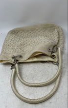 Load image into Gallery viewer, Sak Womens Beige Crochet Double Handle Shoulder Tote Handbag