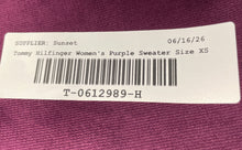 Load image into Gallery viewer, Tommy Hilfiger Womens Purple 3/4 Sleeve Round Neck Pullover Sweater Size XS
