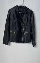 Load image into Gallery viewer, Alfani Womens Black Long Sleeve Asymmetrical Zip Motorcycle Jacket Size M