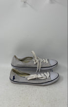 Load image into Gallery viewer, Polo Ralph Lauren Womens White Striped Lace-Up Sneaker Shoes Size 7B