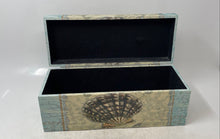 Load image into Gallery viewer, Stupell Art Blue Beige Coquelicot Coastal-Themed Rectangular Lined Storage Box