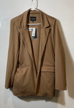 Load image into Gallery viewer, Stoosh Womens Taupe Long Sleeve Notch Lapel Two-Button Blazer Jacket Sz L W/Tags