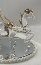 Load image into Gallery viewer, Bouchard Crystal Cinderella Horse Drawn Carriage Ring Pillow Wedding Figurine