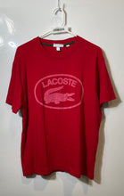 Load image into Gallery viewer, Lacoste Mens Red Cotton Short Sleeve Crew Neck Relaxed Fit Graphic T-Shirt Sz M