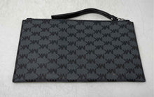 Load image into Gallery viewer, Michael Kors Womens Black And Gray Monogram Zip Top Jet Set Wristlet Wallet