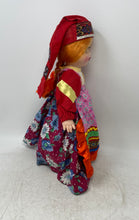 Load image into Gallery viewer, Red Headscarf Green Eyes Fashion Doll Collectible With A Colorful Floral Dress