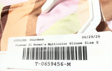Load image into Gallery viewer, Forever 21 Womens Multicolor Abstract Spaghetti Straps Cropped Blouse Top Size S