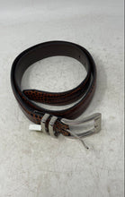 Load image into Gallery viewer, Cremieux Mens Brown Silver-Tone Buckle Animal Print Dress Belt