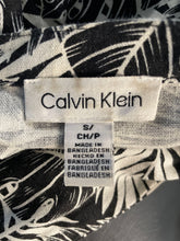 Load image into Gallery viewer, Calvin Klein Womens Black White Printed Long Sleeve Button Front Blouse Top Sz S
