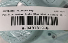 Load image into Gallery viewer, Fujifilm Instax Mini 9 Light Blue 60mm Lens Instant Film Camera Not Tested