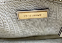 Load image into Gallery viewer, Authentic Tory Burch Womens Cream Adjustable Strap Crossbody Purse Stained