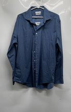 Load image into Gallery viewer, Calvin Klein Mens Blue Collared Slim Fit Long Sleeve Dress Shirt Size XL