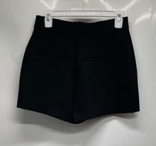 Load image into Gallery viewer, Zara Womens Black Flat Front Slash Pockets Stretch Chino Shorts Size Small