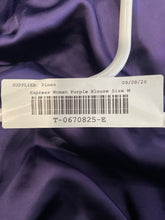 Load image into Gallery viewer, Express Womens Purple Satin One Shoulder Draped Gathered Blouse Top Size M W/Tag