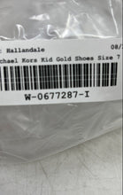 Load image into Gallery viewer, Michael Kors Girls Kieran Gold Metallic Buckle Ankle Strap Sandals Size 7