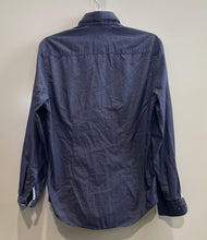 Load image into Gallery viewer, Zara Mens Blue Cotton Long Sleeve Collared Slim Fit Button-Up Shirt Size Medium