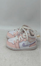 Load image into Gallery viewer, Nike Kids Air Jordan 1 Mid Pink Purple Leather Lace-Up Sneaker Shoes Size 6C
