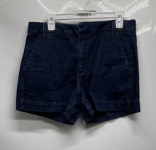 Load image into Gallery viewer, Ann Taylor Womens Blue Dark Wash Stretch Pockets Casual Denim Shorts Size 10