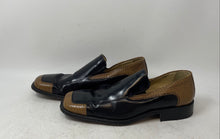 Load image into Gallery viewer, Stacy Adams Signature Mens Black And Brown Leather Formal Loafer Shoes Size 9.5