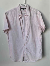 Load image into Gallery viewer, Michael Kors Mens White Red Geometric Cotton Short Sleeve Button-Up Shirt Size M
