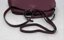 Load image into Gallery viewer, Nanette Lepore Womens Dark Red Leather Zipper Adjustable Strap Crossbody Bag