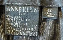 Load image into Gallery viewer, Anne Klein Womens Gray Pinstripe Flat Front Straight Leg Dress Pant Size 6P