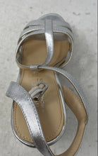 Load image into Gallery viewer, Michael By Michael Shannon Womens Fiesta Silver Platform Sandals Size 7.5