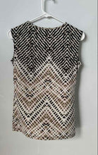 Load image into Gallery viewer, Calvin Klein Womens Multicolor Chevron Sleeveless Crew Neck Blouse Top Size XS