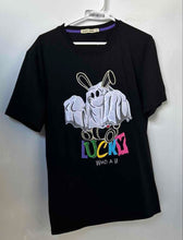 Load image into Gallery viewer, Lucky Charm Mens Black Graphic Print Short Sleeve Pullover T-Shirt Size Medium