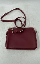 Load image into Gallery viewer, Guess Womens Maroon Leather Outer Pocket Adjustable Strap Crossbody Bag