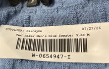 Load image into Gallery viewer, Ted Baker Mens Blue Long Sleeve Crew Neck Regular Fit Pullover Sweater Size M