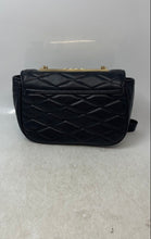 Load image into Gallery viewer, Bebe Womens Abigail Black Quilted Faux Leather Chain Strap Crossbody Handbag