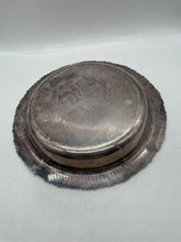 Load image into Gallery viewer, Vintage Silver Plated Floral Engraved Edge Round Shape Serving Tray