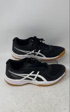 Load image into Gallery viewer, Asics Womens Upcourt 6 1072A107 Black Lace-Up Low Top Tennis Shoes Size 8.5