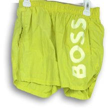 Load image into Gallery viewer, Hugo Boss Mens Lemon Green Elastic Waist Pull-On Board Shorts Size Small