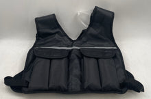 Load image into Gallery viewer, Unisex Black Adjustable Zipper Weighted Vest With Sandbag And Reflective Stripe