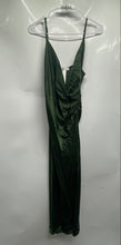 Load image into Gallery viewer, Zara Womens Green Sleeveless Ruched Side Slit Pullover Maxi Dress Sz XS With Tag