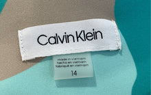 Load image into Gallery viewer, Calvin Klein Womens Multicolor Round Neck Sleeveless Sheath Dress Size 14
