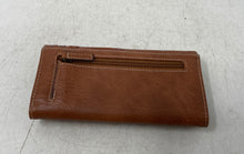 Load image into Gallery viewer, B.O.C. Womens Brown Leather Outer Pocket Embossed Card Holder Trifold Wallet