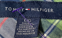Load image into Gallery viewer, Tommy Hilfiger Mens Green Plaid Print Long Sleeve Button-Up Shirt Size L/G